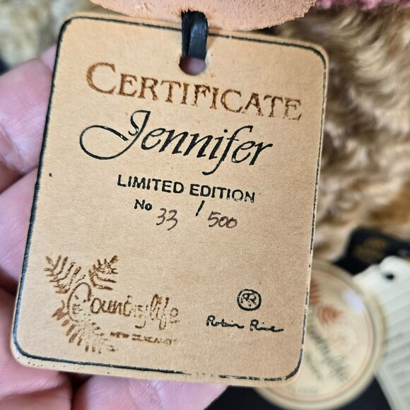 Robin Rive "Jennifer" 33/500 Country Life Bear New Zealand Mohair Jointed 15” - Picture 5 of 13
